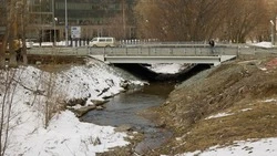 В Южно-Сахалинске начались работы по расчистке русла реки Рогатки