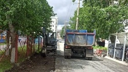 Возле детского сада «Росинка» в Южно-Сахалинске строят новую проезжую часть  