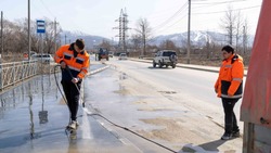 В Южно-Сахалинске полным ходом идет весенняя уборка