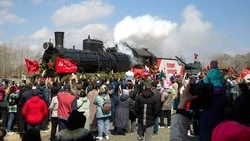 В Южно-Сахалинске встретили Поезд Победы