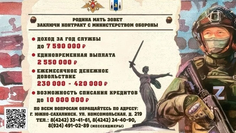 Служба по контракту: выплата 2,55 миллиона рублей, льготная ипотека и другие меры поддержки